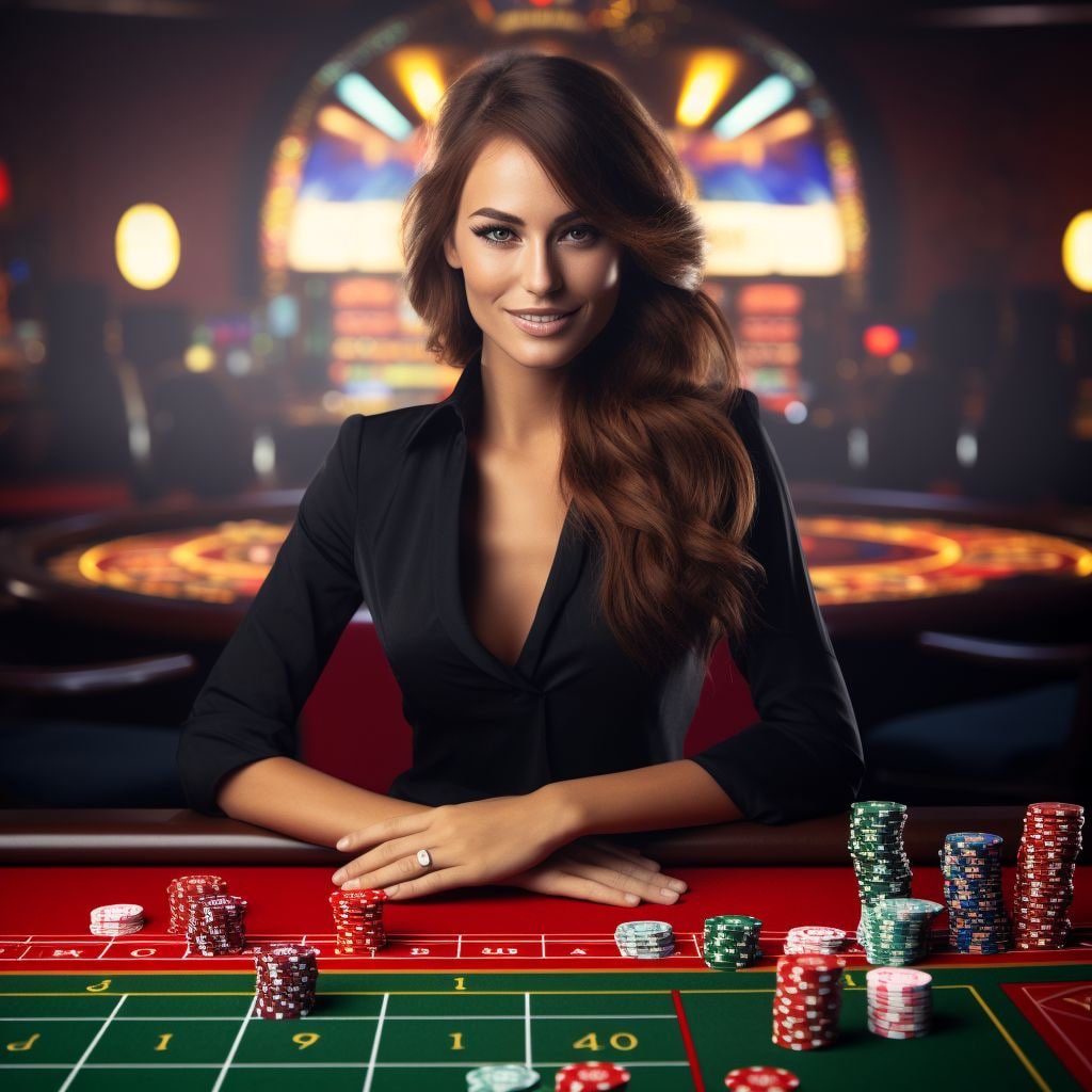 Live dealer blackjack table with multiple camera angles